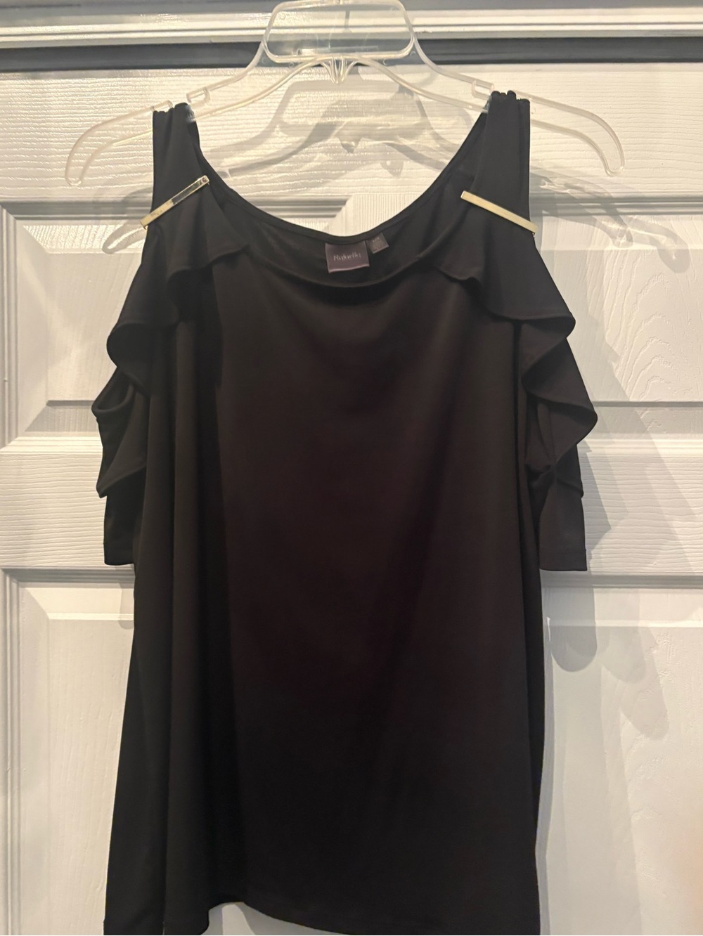 Rafaella Cold-Shoulder Ruffle Top